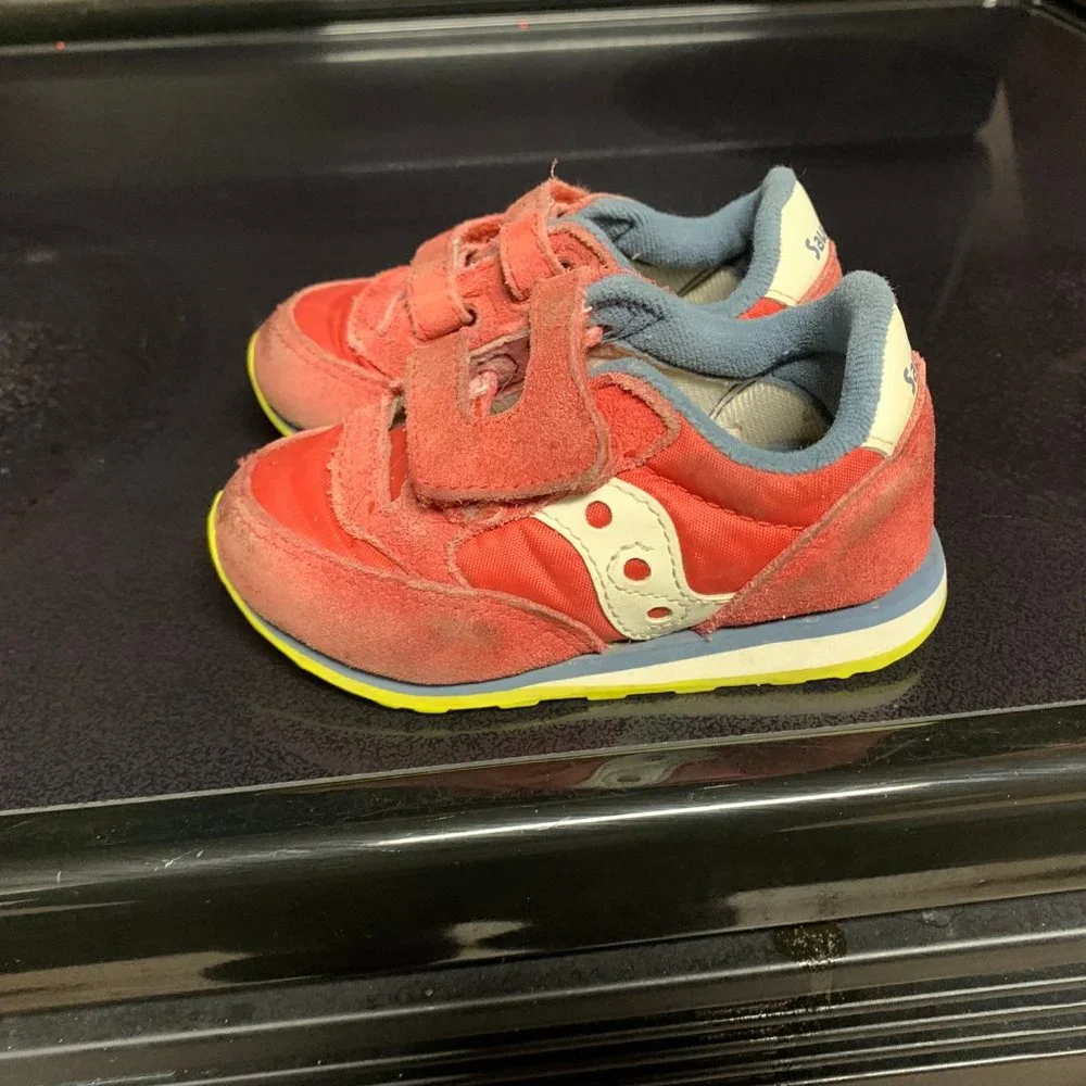 Saucony Boys Baby Jazz Red Sneakers